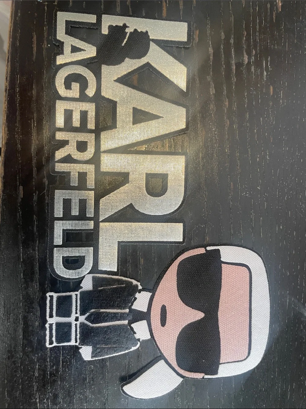 Karl Lagerfeld Black, White and Pink Logo Doormat